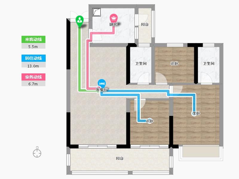 贵州省-贵阳市-中国铁建国际城-87.73-户型库-动静线