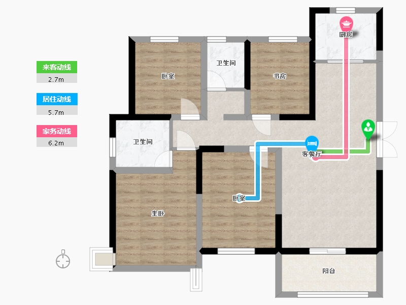 河南省-洛阳市-香谢里-106.00-户型库-动静线