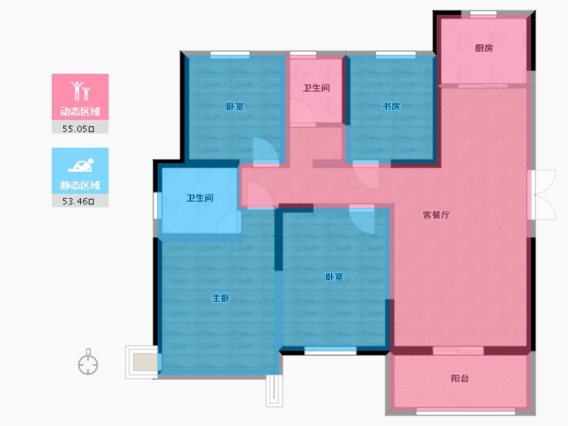 河南省-洛阳市-香谢里-106.00-户型库-动静分区