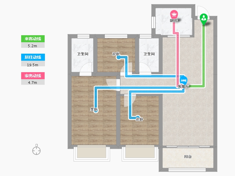 河北省-邢台市-金桂园-72.46-户型库-动静线