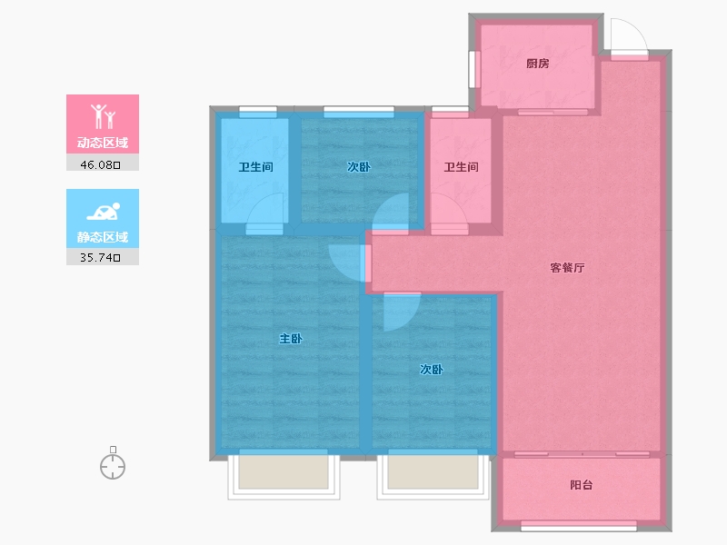 河北省-邢台市-金桂园-72.46-户型库-动静分区