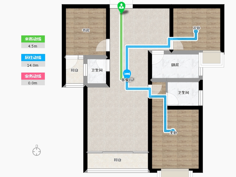 甘肃省-临夏回族自治州-安泊尔·中央公园-81.06-户型库-动静线