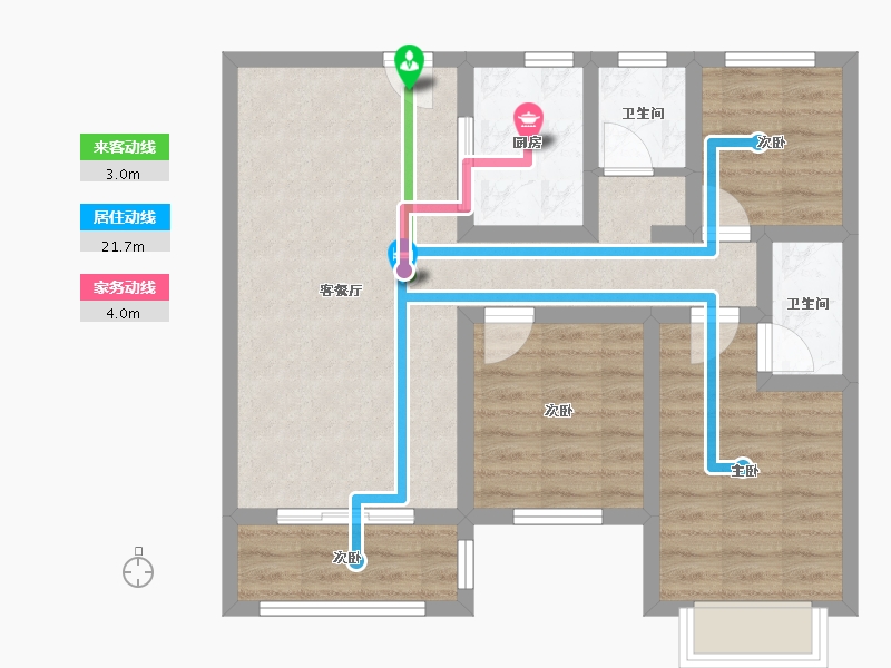 河北省-邢台市-金桂园-73.76-户型库-动静线