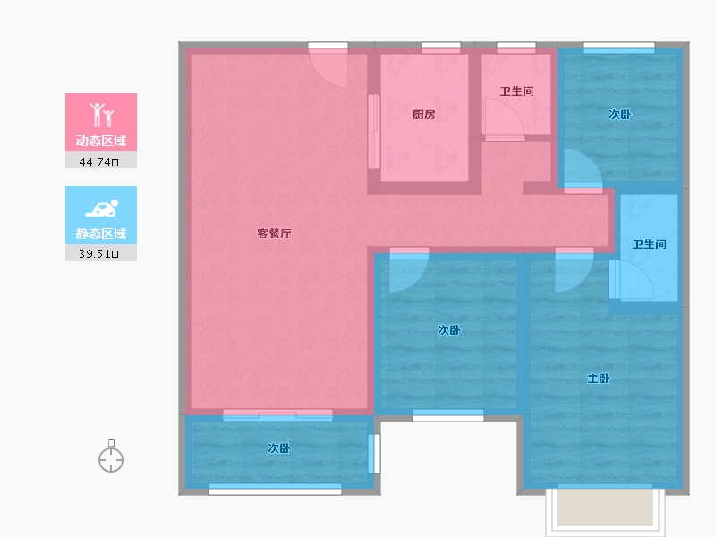 河北省-邢台市-金桂园-73.76-户型库-动静分区