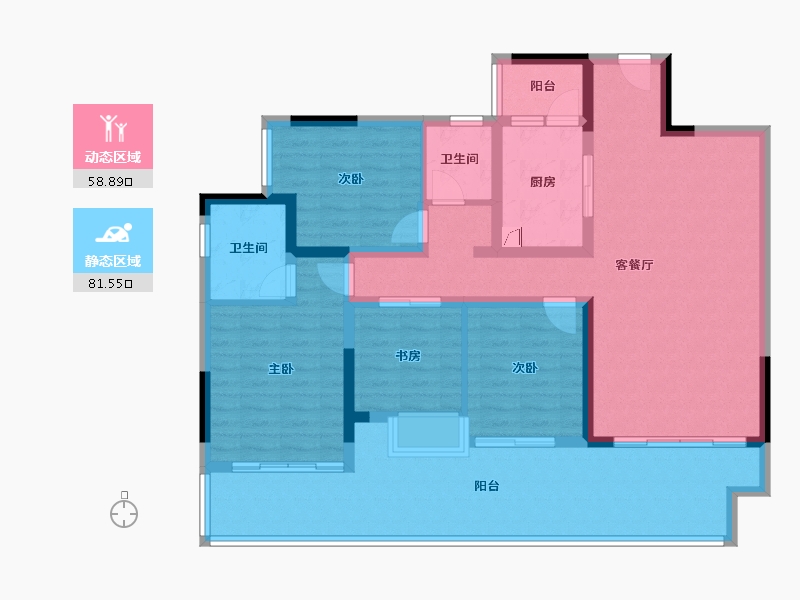 贵州省-黔西南布依族苗族自治州-雍锦湾-118.00-户型库-动静分区