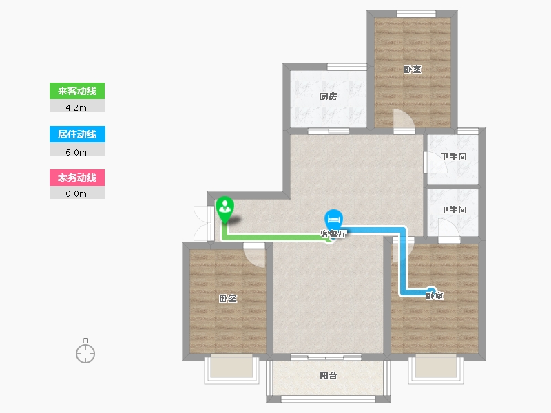 甘肃省-临夏回族自治州-碧云天·东城明珠-91.44-户型库-动静线