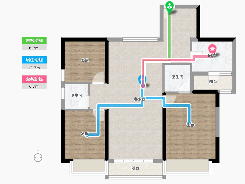 江西省-上饶市-华熙LIVE信江·华熙府第一区-92.00-户型库-动静线