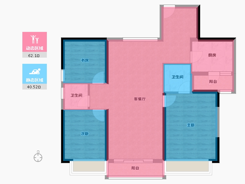 江西省-上饶市-华熙LIVE信江·华熙府第一区-92.00-户型库-动静分区