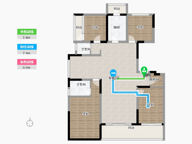 江西省-上饶市-华熙LIVE信江·华熙府第一区-138.22-户型库-动静线