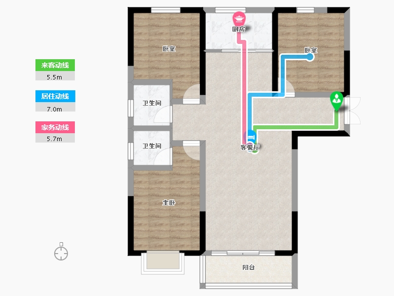 甘肃省-临夏回族自治州-安泊尔·中央公园-92.28-户型库-动静线