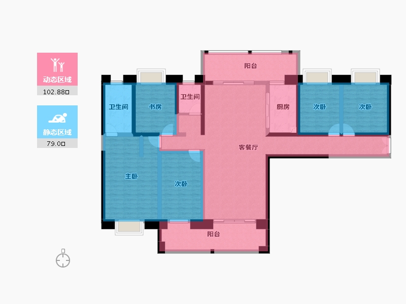 云南省-红河哈尼族彝族自治州-​正丰广场-160.27-户型库-动静分区