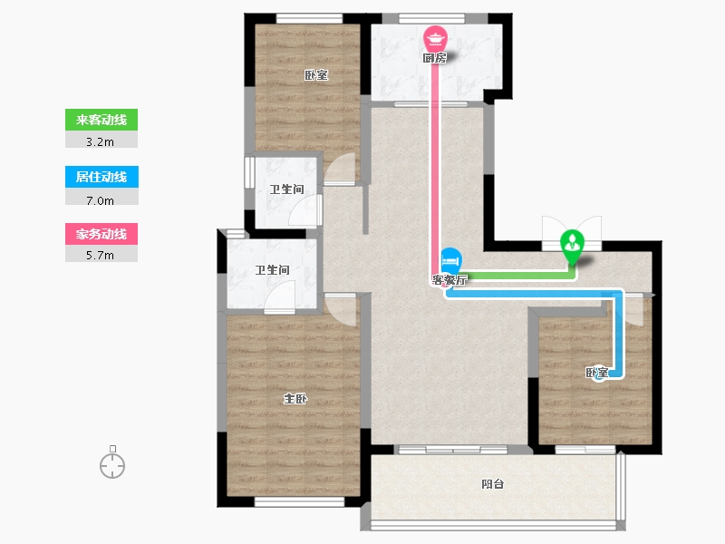 甘肃省-临夏回族自治州-华曜·锦绣山河-96.82-户型库-动静线