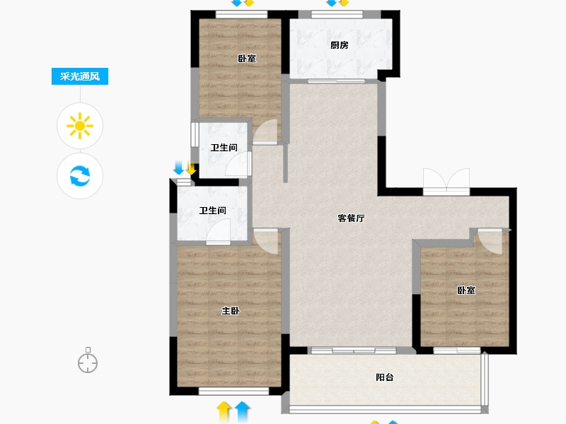 甘肃省-临夏回族自治州-华曜·锦绣山河-96.82-户型库-采光通风