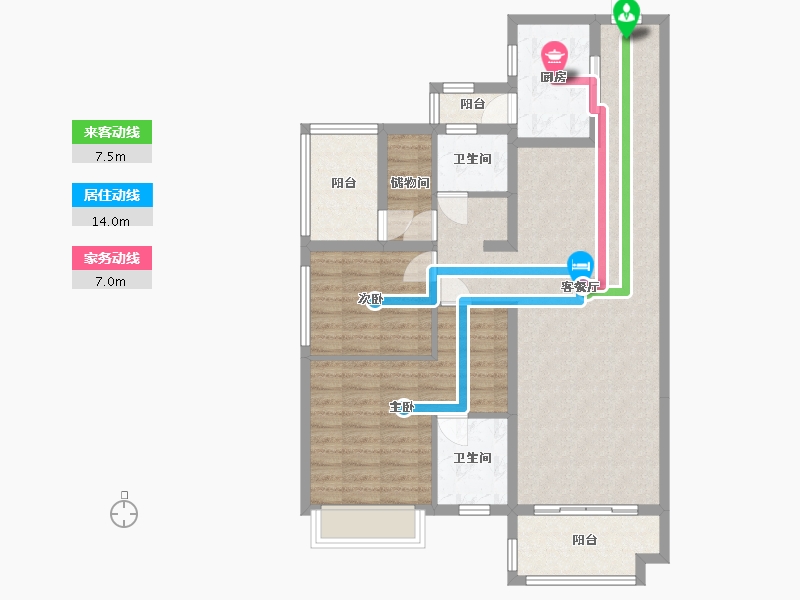 广东省-汕头市-雅居乐-125.00-户型库-动静线