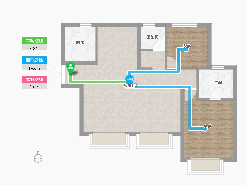 新疆维吾尔自治区-乌鲁木齐市-君瑞兰亭府-71.57-户型库-动静线