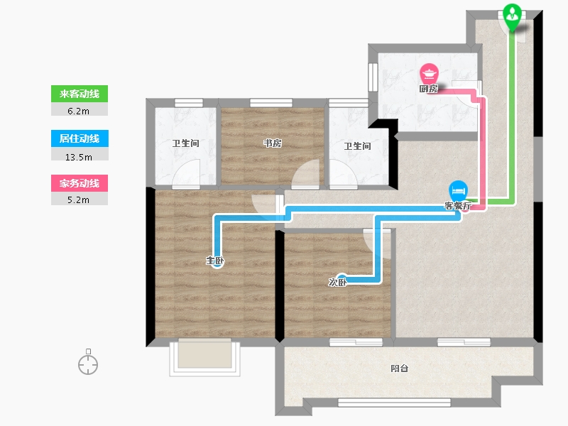 河南省-焦作市-和兴金尊府-83.58-户型库-动静线