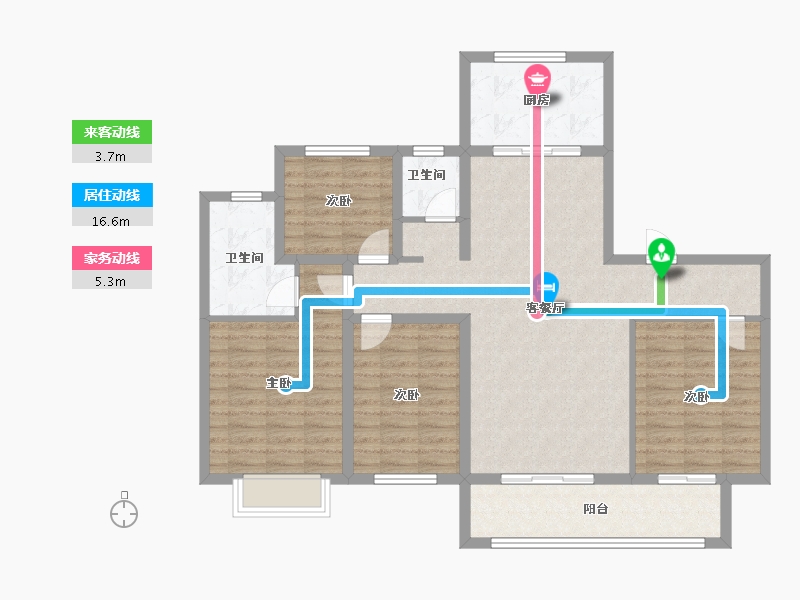 河北省-邢台市-金桂园-113.05-户型库-动静线