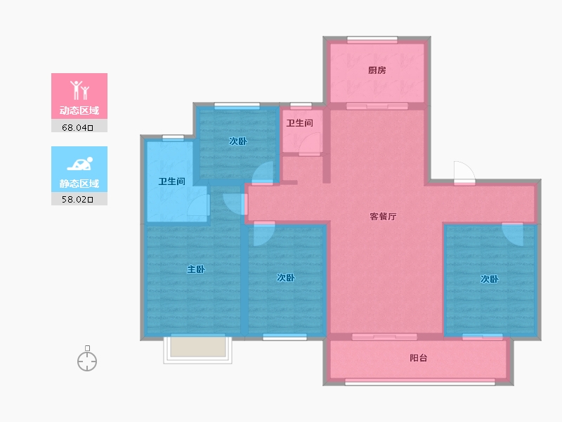 河北省-邢台市-金桂园-113.05-户型库-动静分区