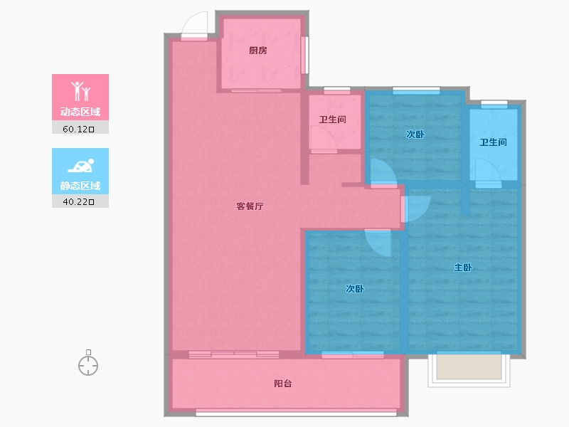 河北省-邢台市-金桂园-89.61-户型库-动静分区