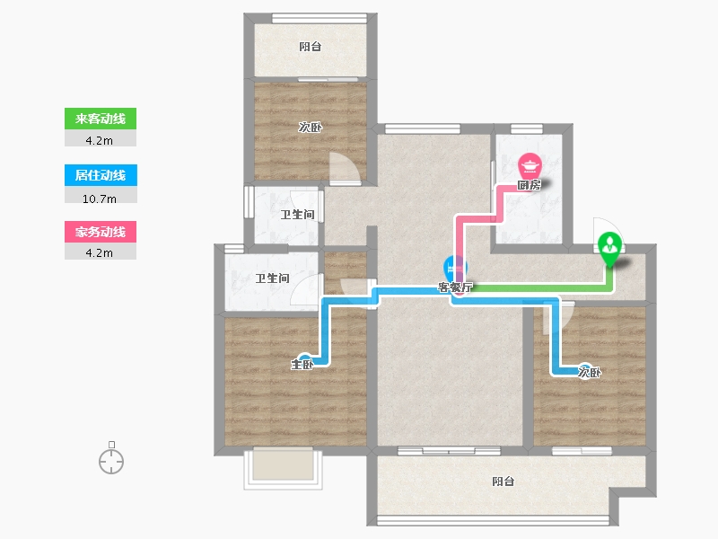 河南省-周口市-碧桂园公园学府-88.00-户型库-动静线