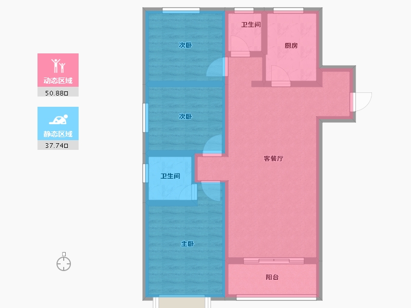 河北省-邢台市-金桂园-77.97-户型库-动静分区