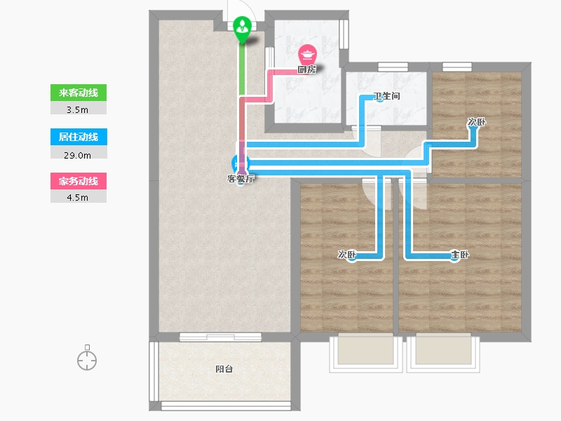 河南省-三门峡市-阳光里-88.20-户型库-动静线