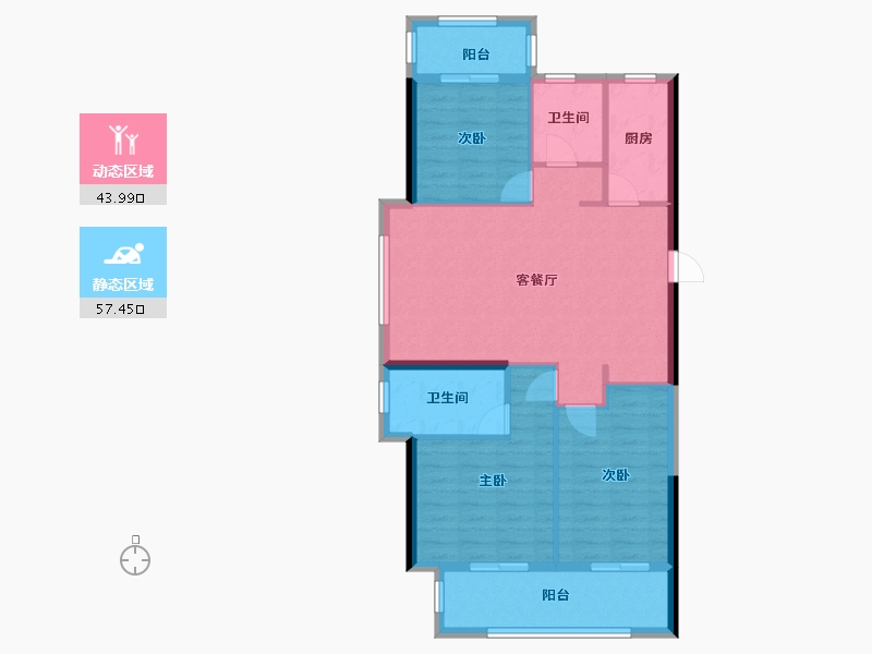 河南省-焦作市-和兴金尊府-91.84-户型库-动静分区