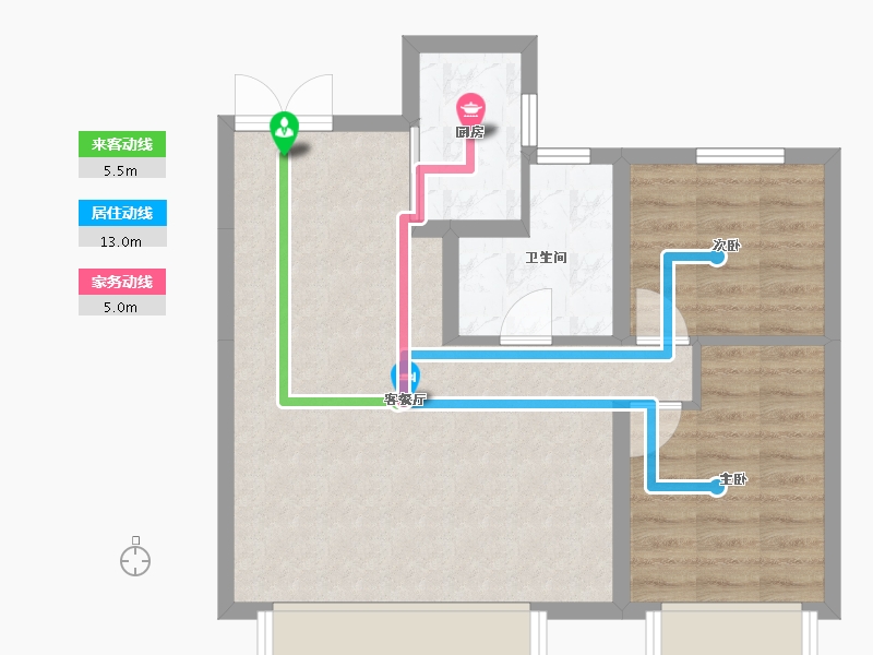 新疆维吾尔自治区-乌鲁木齐市-君瑞兰亭府-61.19-户型库-动静线