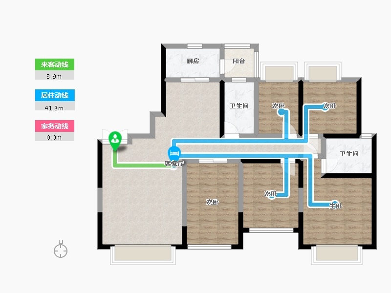 云南省-昆明市-丽水雅苑-108.00-户型库-动静线