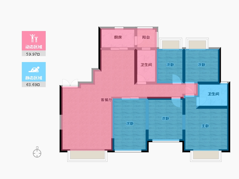 云南省-昆明市-丽水雅苑-108.00-户型库-动静分区