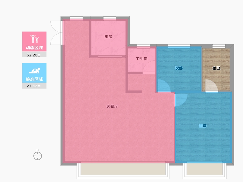 新疆维吾尔自治区-乌鲁木齐市-君瑞兰亭府-75.18-户型库-动静分区