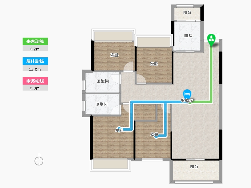 湖北省-咸宁市-同惠上和城-106.28-户型库-动静线