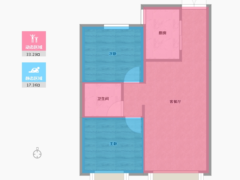 新疆维吾尔自治区-乌鲁木齐市-君瑞兰亭府-45.46-户型库-动静分区