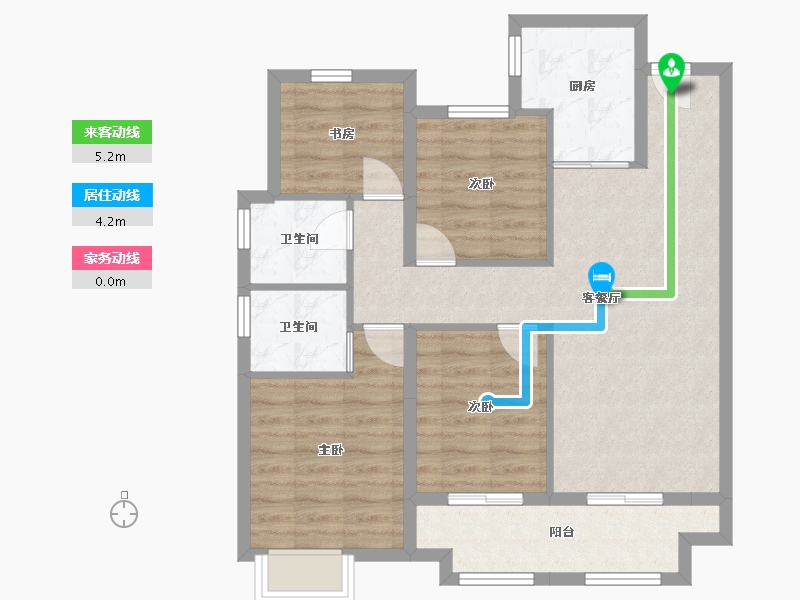 河北省-石家庄市-金辉优步悦山-94.62-户型库-动静线