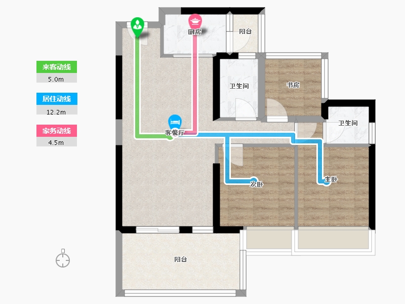 广东省-惠州市-曦江润府-85.00-户型库-动静线