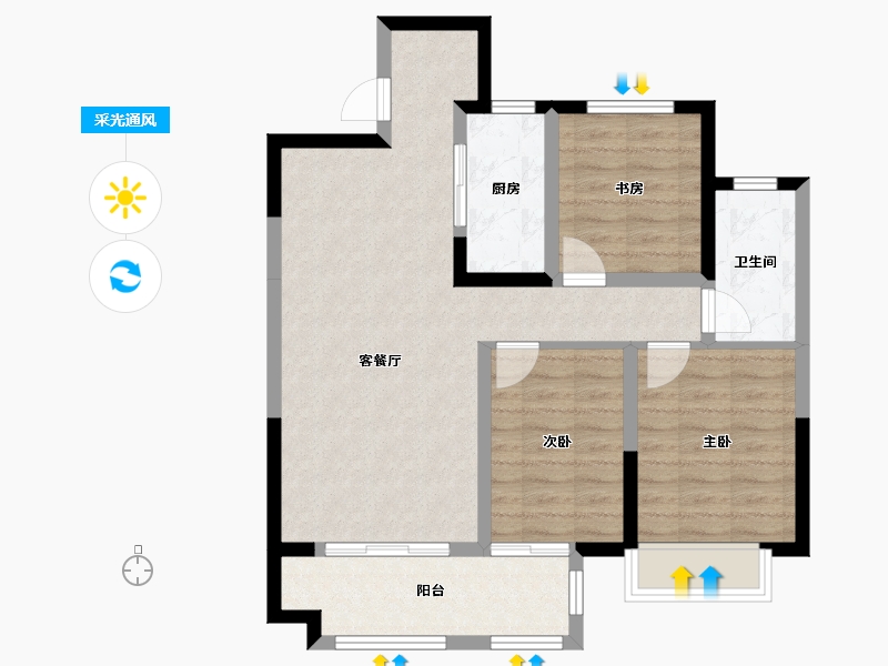 河北省-邢台市-邢州府-77.37-户型库-采光通风