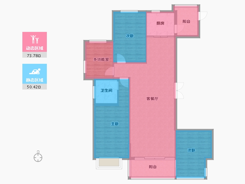 江西省-鹰潭市-翰林嘉苑-113.50-户型库-动静分区