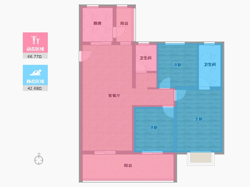 河南省-周口市-茉莉公馆-97.80-户型库-动静分区