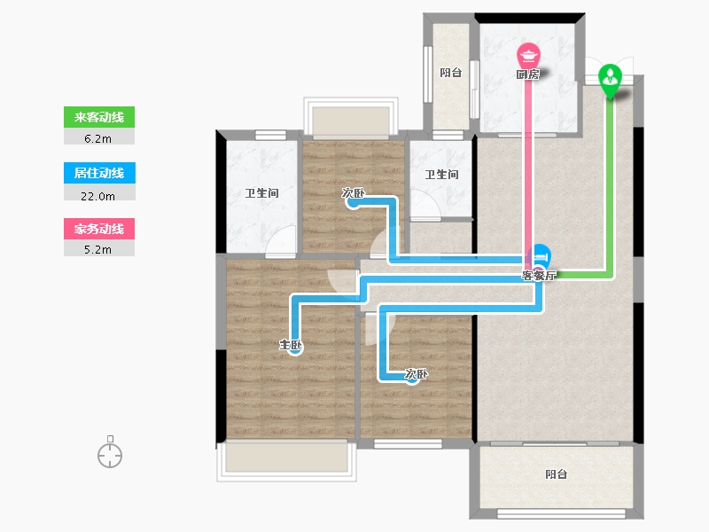 湖北省-咸宁市-同惠上和城-96.97-户型库-动静线