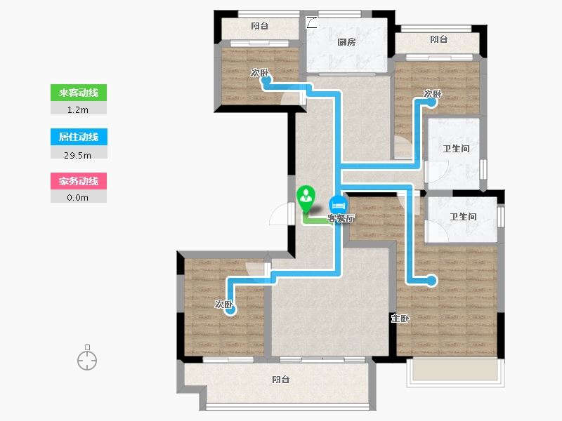 江西省-上饶市-鄱阳翼天·十里风荷-102.53-户型库-动静线