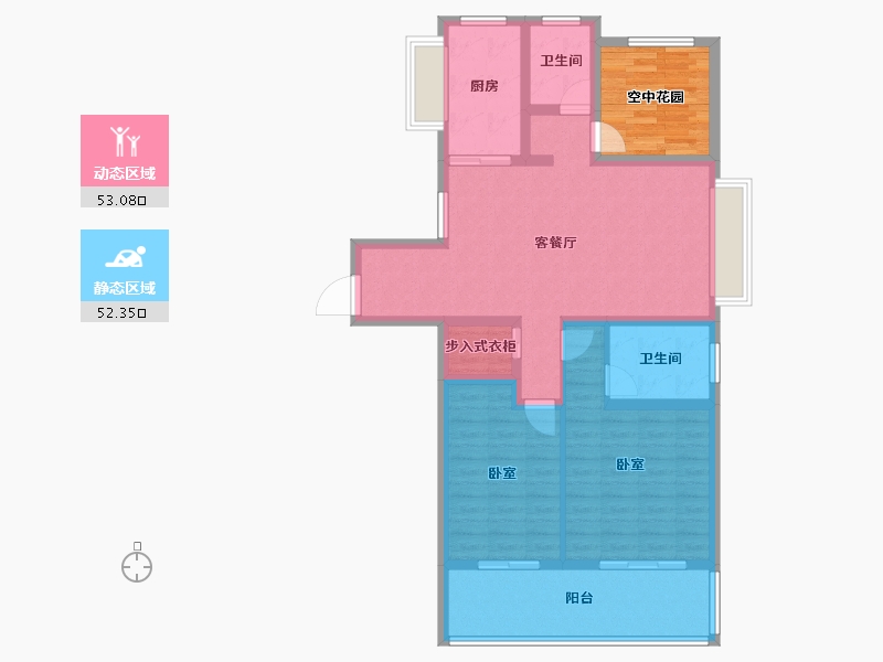 江苏省-常州市-星河国际-102.37-户型库-动静分区