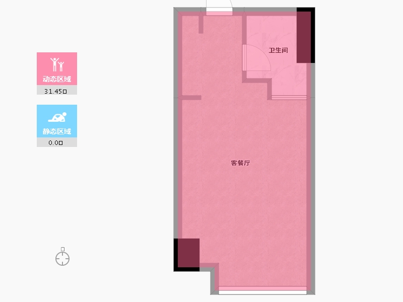 浙江省-杭州市-南星公寓-27.70-户型库-动静分区