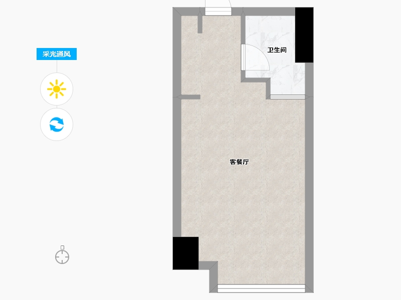 浙江省-杭州市-南星公寓-27.70-户型库-采光通风