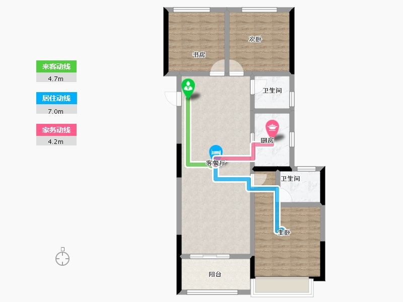 浙江省-杭州市-保利都和轩-89.51-户型库-动静线