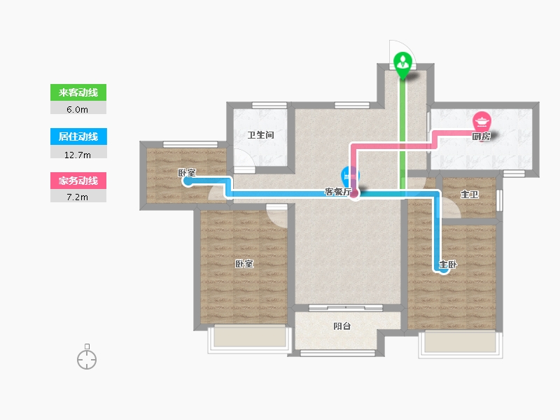 山东省-泰安市-华新时代公园-93.84-户型库-动静线