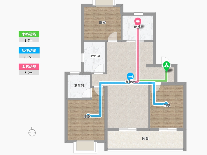 江苏省-苏州市-铂悦春和万象-84.60-户型库-动静线