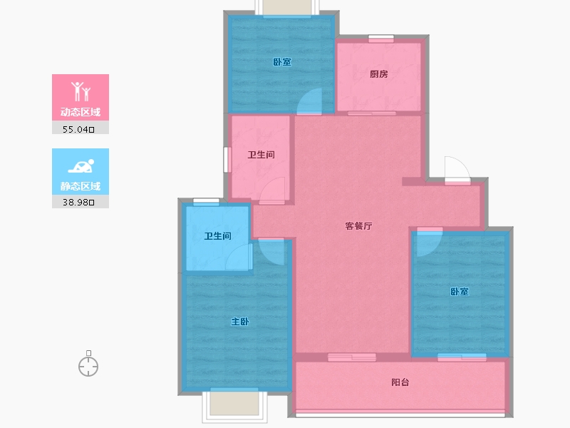 江苏省-苏州市-铂悦春和万象-84.60-户型库-动静分区