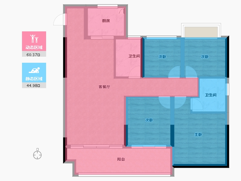 江西省-上饶市-铅山友邦壹号院-94.37-户型库-动静分区