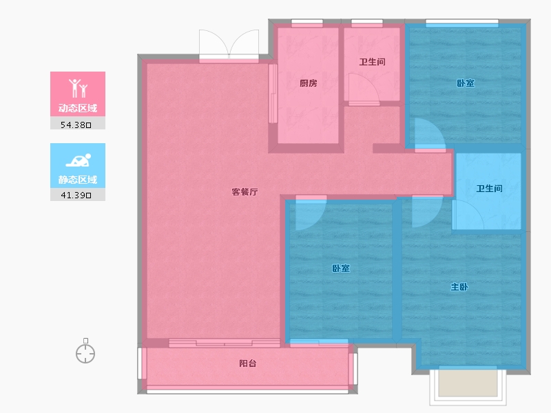 河北省-保定市-紫樾华庭-85.60-户型库-动静分区