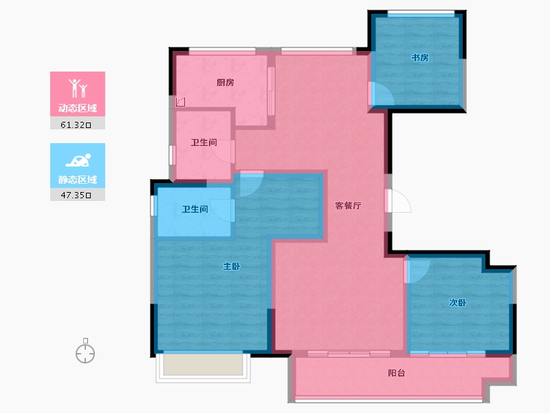 江西省-上饶市-鄱阳翼天·十里风荷-96.95-户型库-动静分区